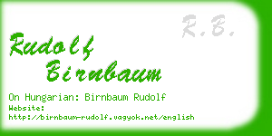 rudolf birnbaum business card